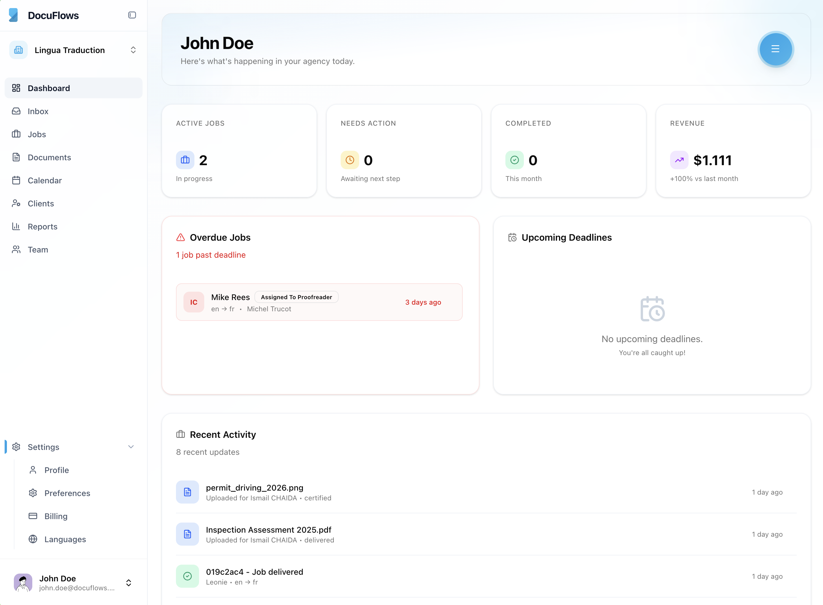 DocuFlows Dashboard
